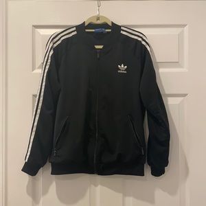 Adidas black tracksuit size L